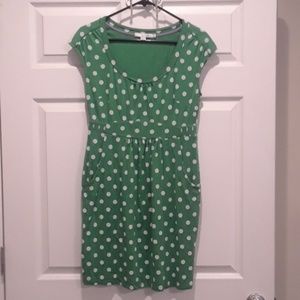 Boden Green Polka Dot summer dress